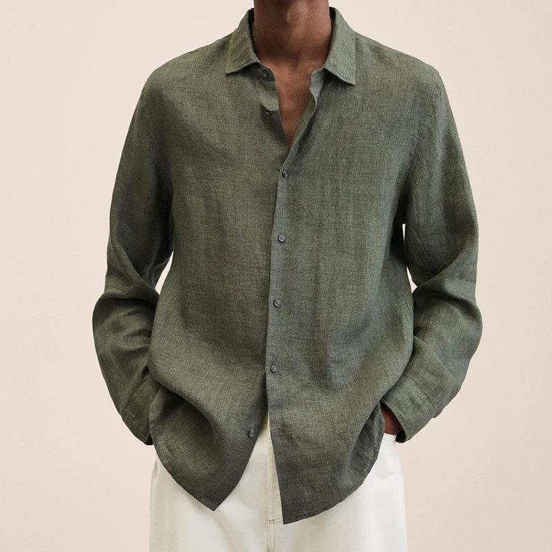 Chemise à Manches Longues et Col Classique Homme