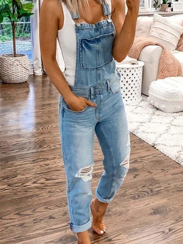 Salopette en Jean Décontractée Femme