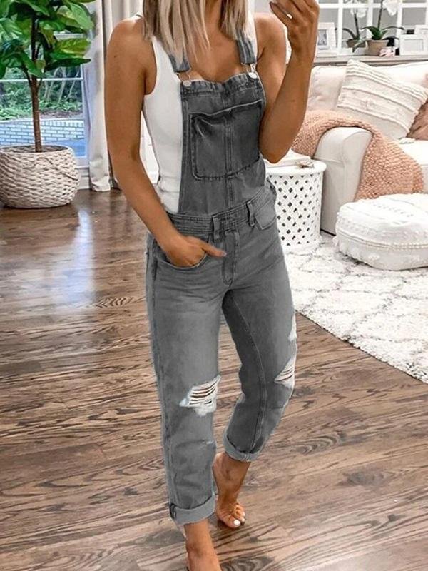 Salopette en Jean Décontractée Femme