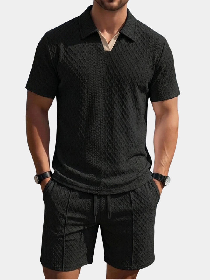 Ensemble avec Polo Texturé et Short Homme