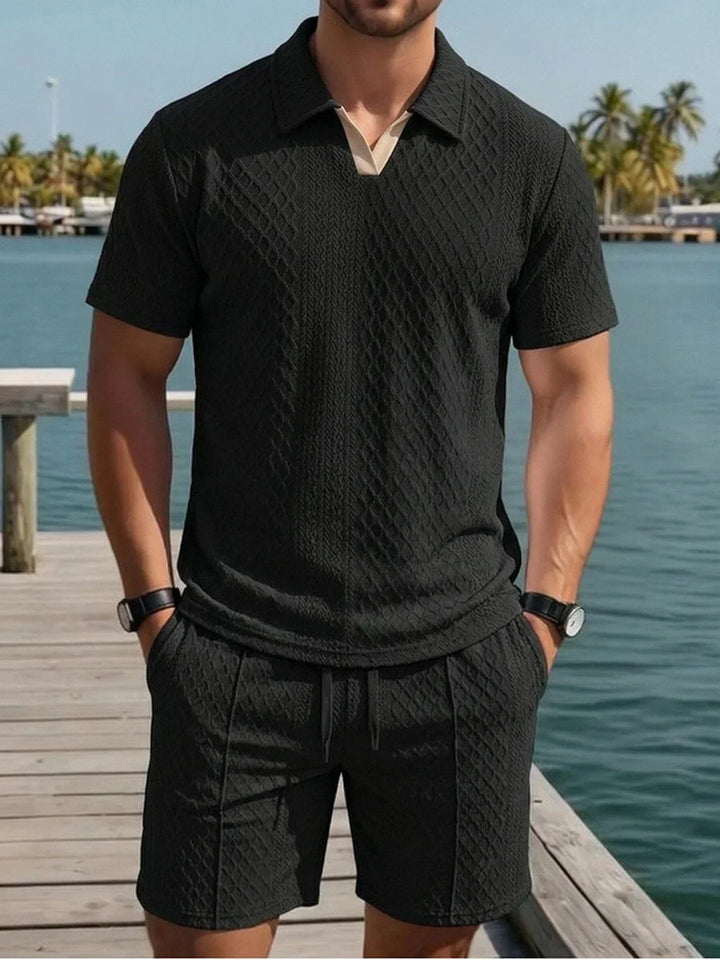 Ensemble avec Polo Texturé et Short Homme