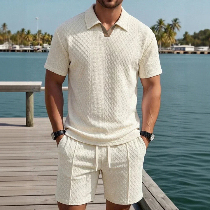 Ensemble avec Polo Texturé et Short Homme