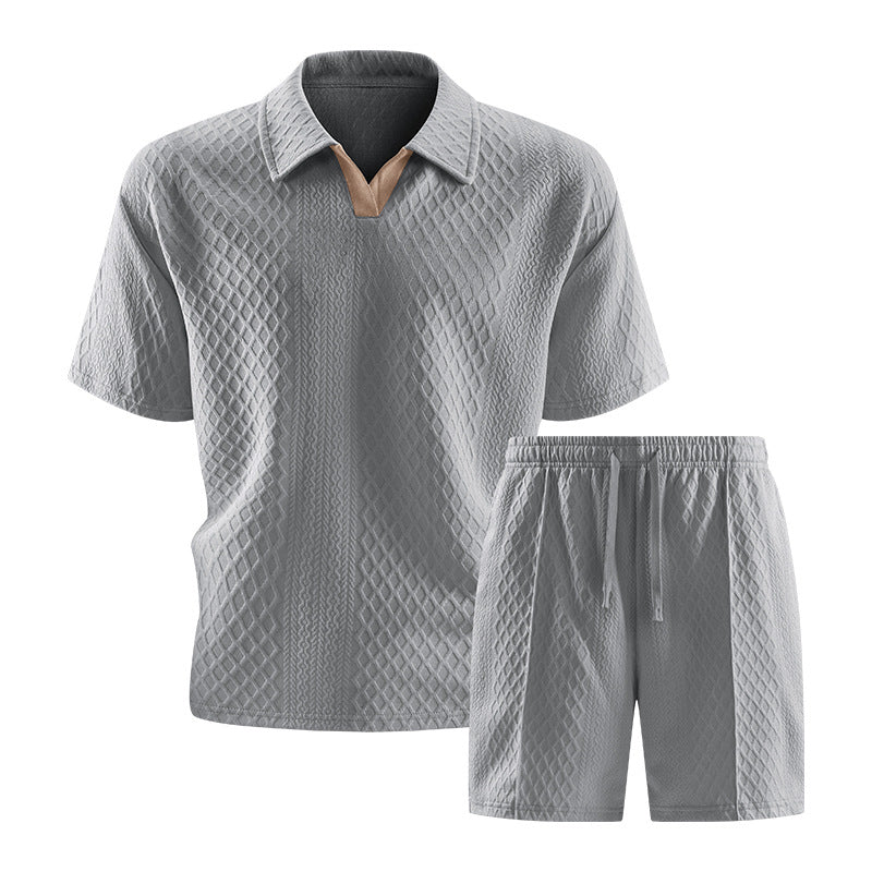 Ensemble avec Polo Texturé et Short Homme