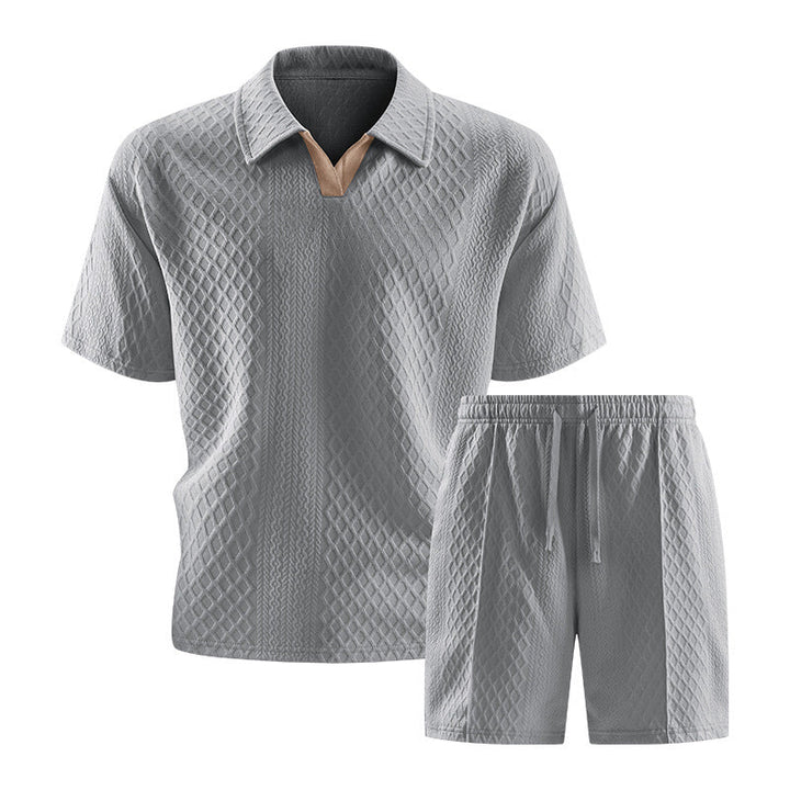 Ensemble avec Polo Texturé et Short Homme