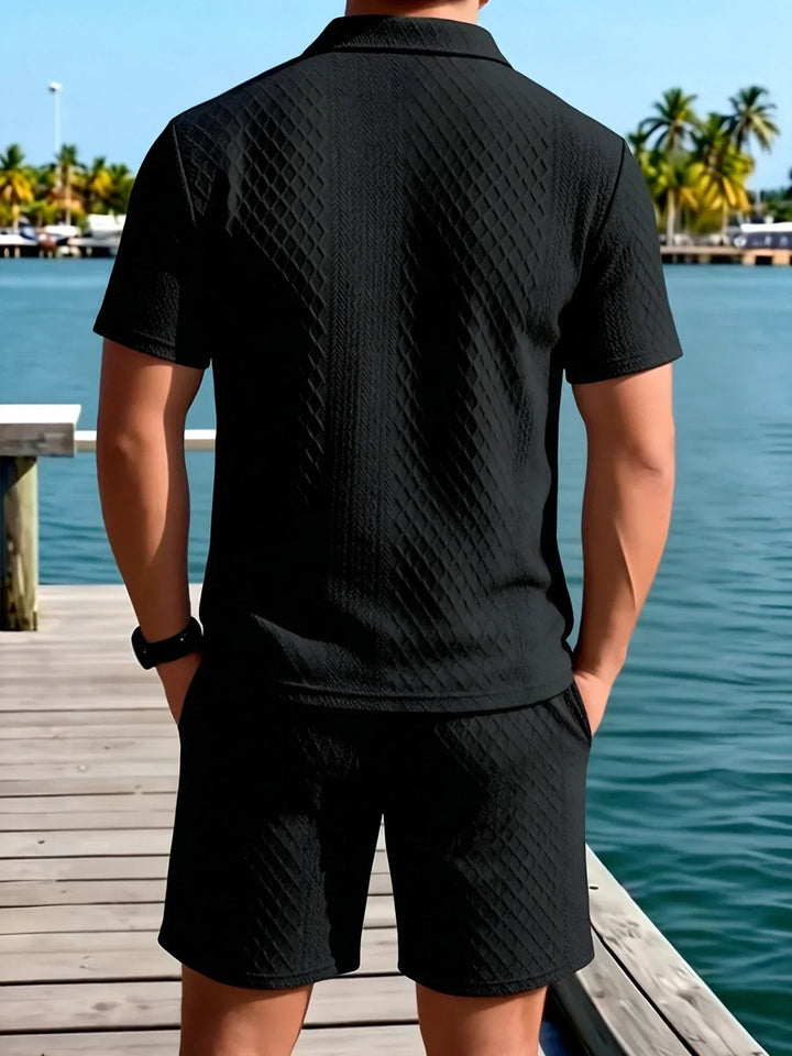 Ensemble avec Polo Texturé et Short Homme