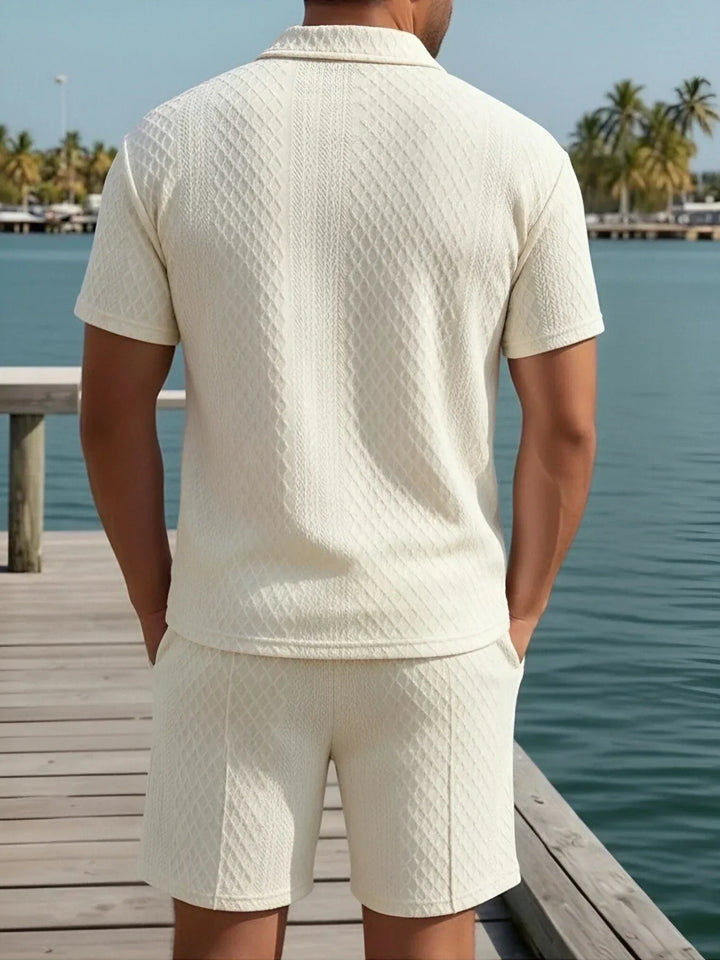 Ensemble avec Polo Texturé et Short Homme