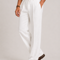 Pantalon à Jambe Large et Taille à Cordon Homme