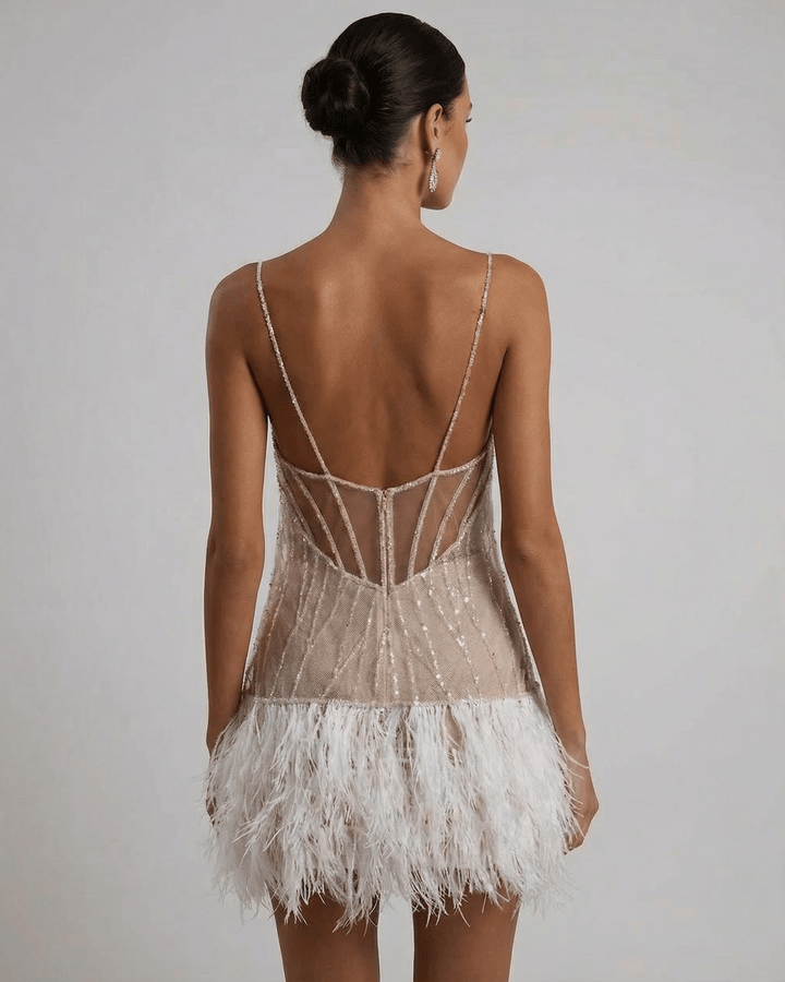 Robe Courte Pailletée Femme