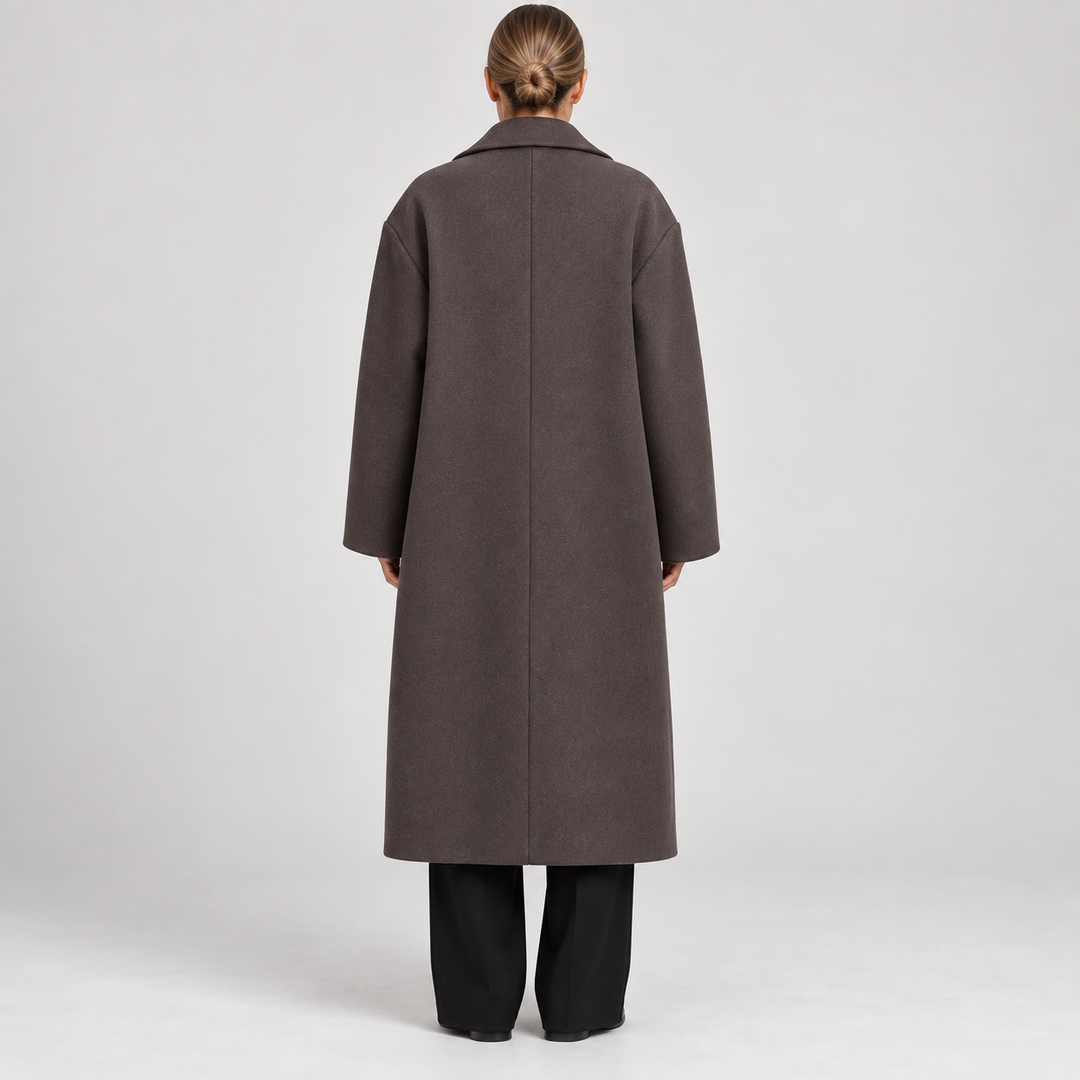 Manteau Long à Double Boutonnage Femme