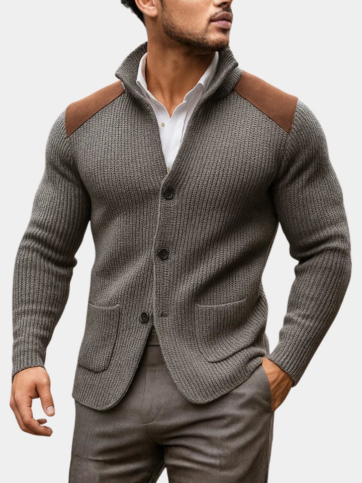 Gilet Col Montant Boutonné Homme