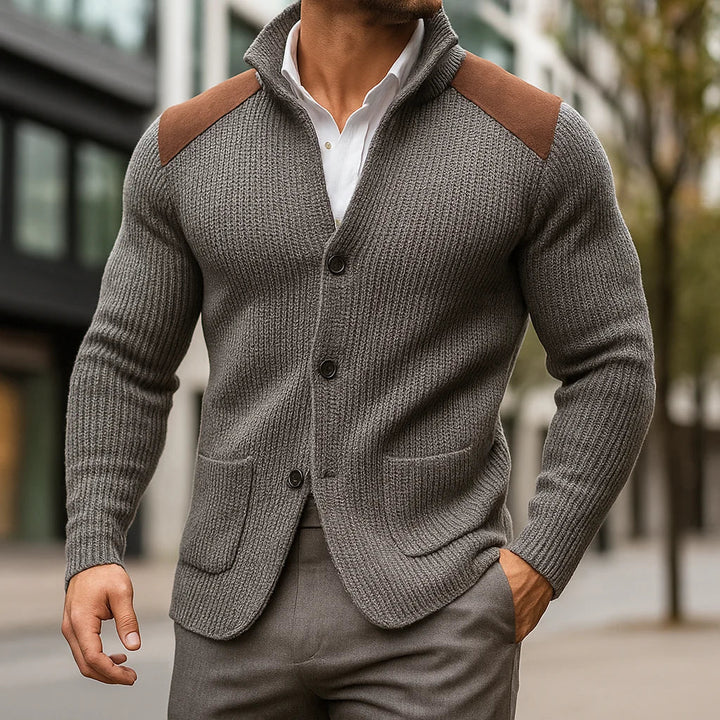 Gilet Col Montant Boutonné Homme