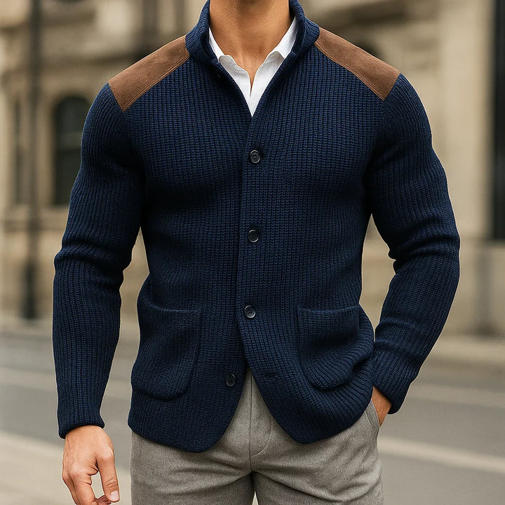 Gilet Col Montant Boutonné Homme