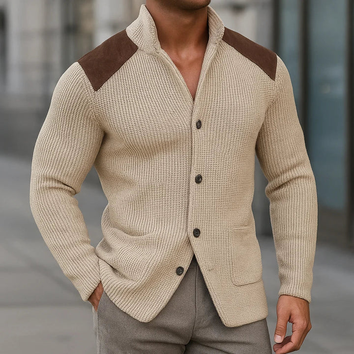 Gilet Col Montant Boutonné Homme