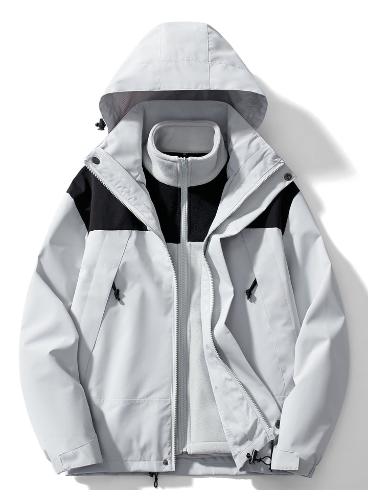 Veste à Capuche et Effet Superposé Homme