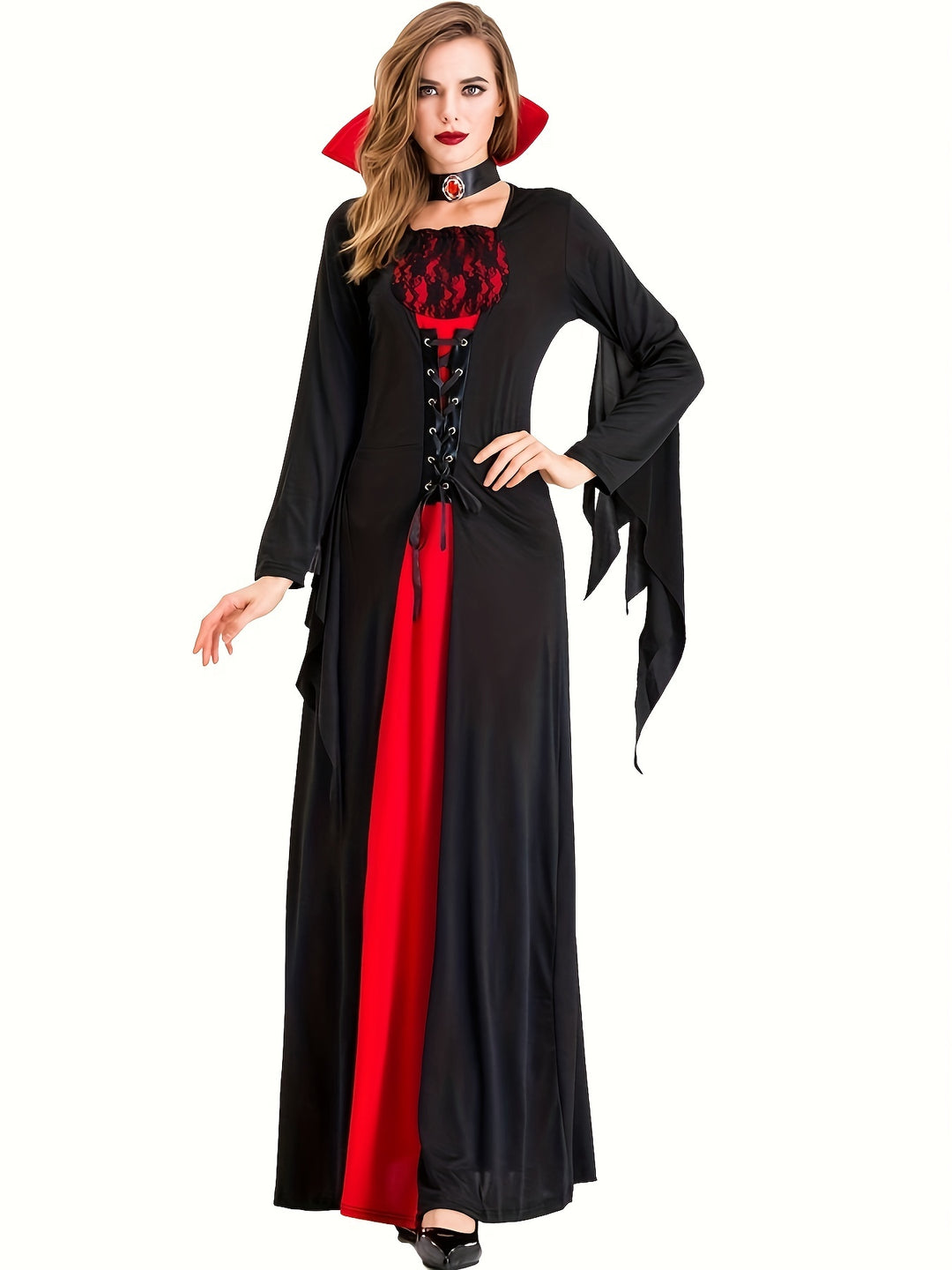 Déguisement Vampire Halloween Robe Longue Femme