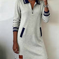 Robe Polo Courte Zippée Femme