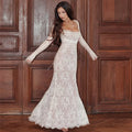 Women's Long Fitted Dress with a Square Neckline