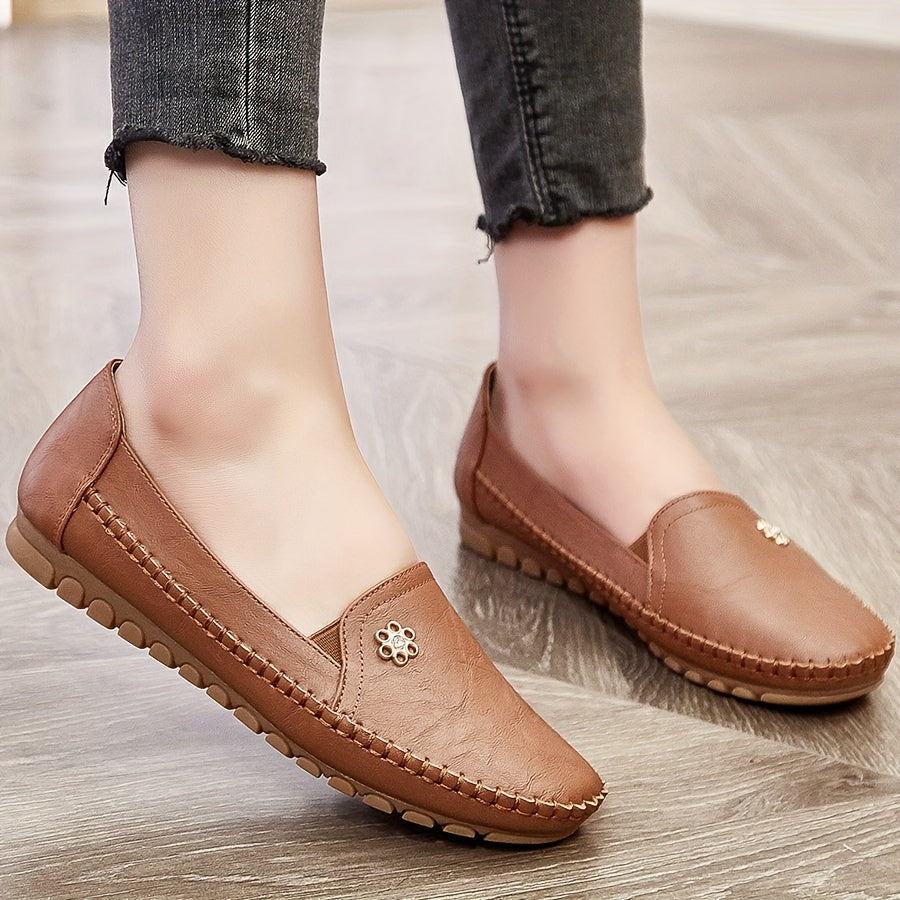 Mocassins Plats à Bout Rond Femme