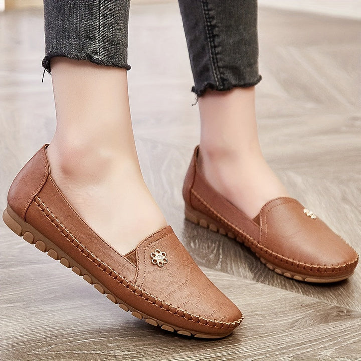 Mocassins Plats à Bout Rond Femme