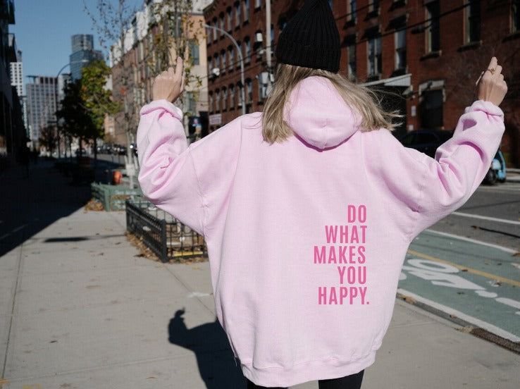 Sweat à Capuche Imprimé Dos Femme