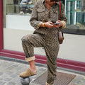 Women's Leopard-Print Utility Jumpsuit