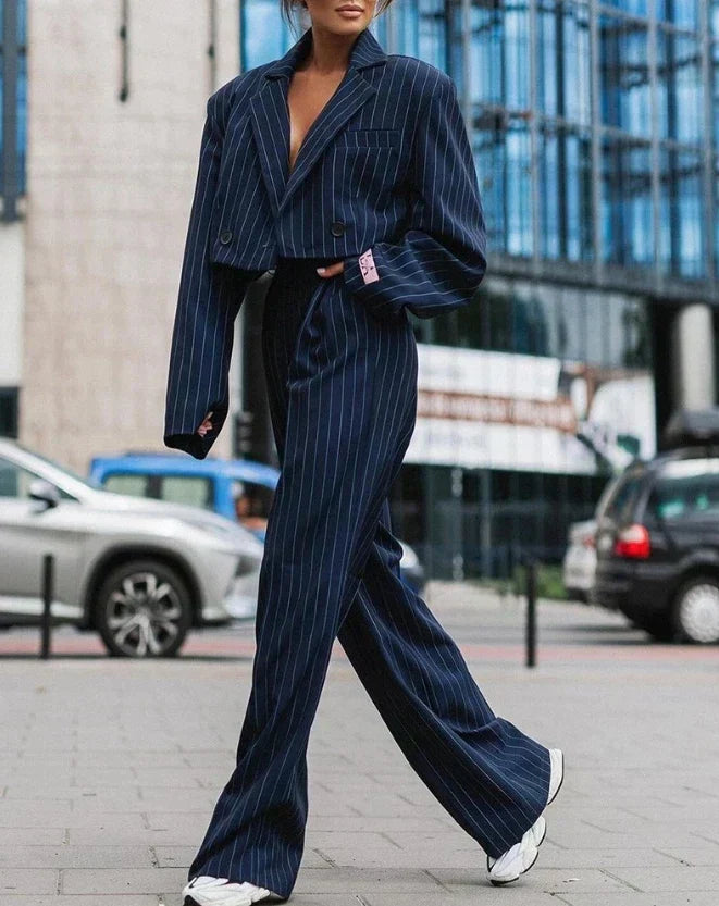 Ensemble Tailleur Rayé Femme