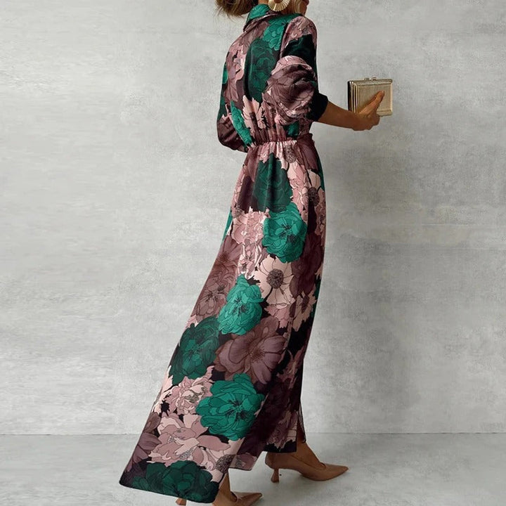 Robe Chemise Fleurie Ceinturée Femme