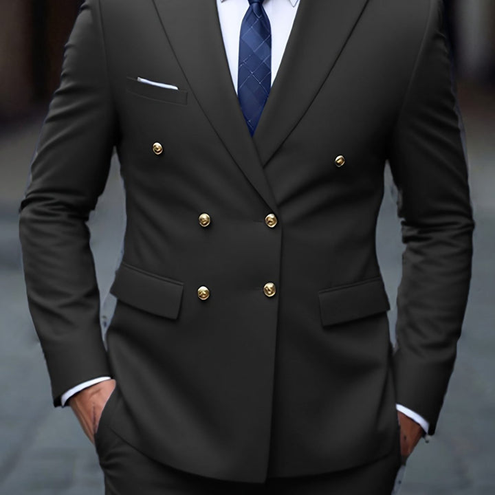 Costume Croisé à Double Boutonnage Homme