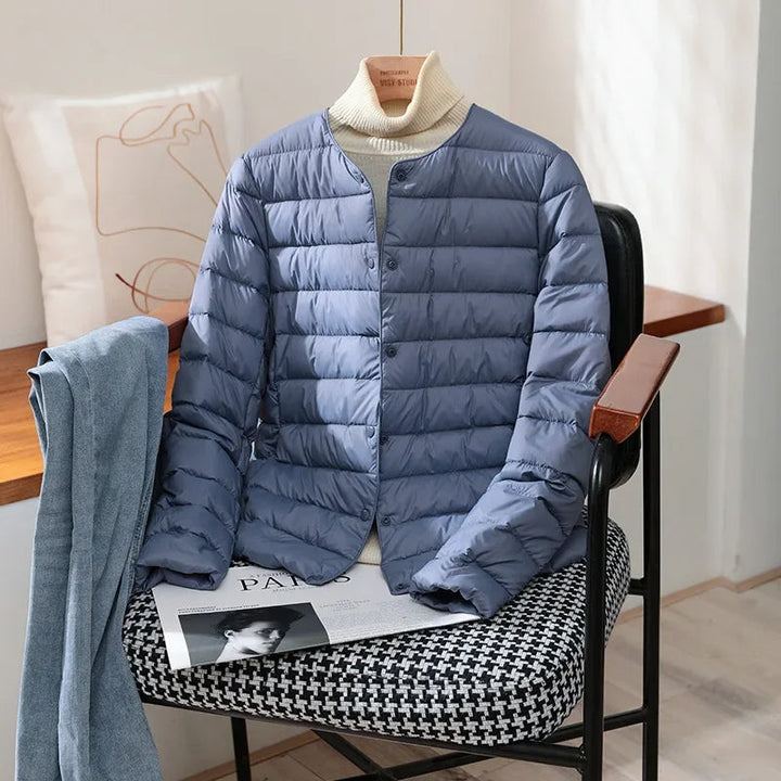 Veste Matelassée Courte À Boutons-Pression Femme
