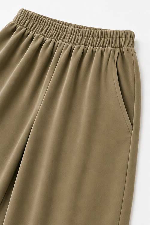 Ensemble 2 Pièces Haut À Col Chemise Et Pantalon Large Femme