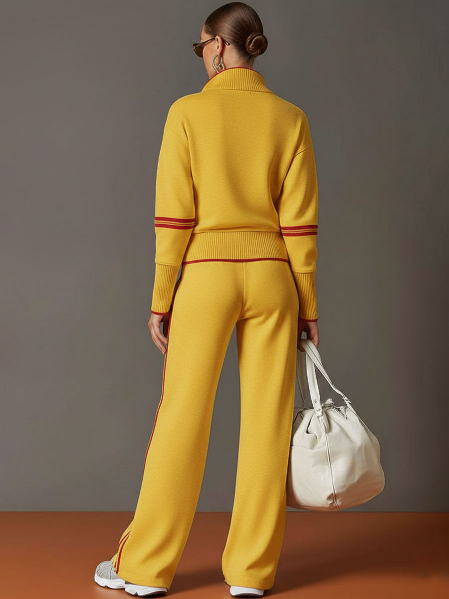 Ensemble avec Pull Zippé et Pantalon Femme
