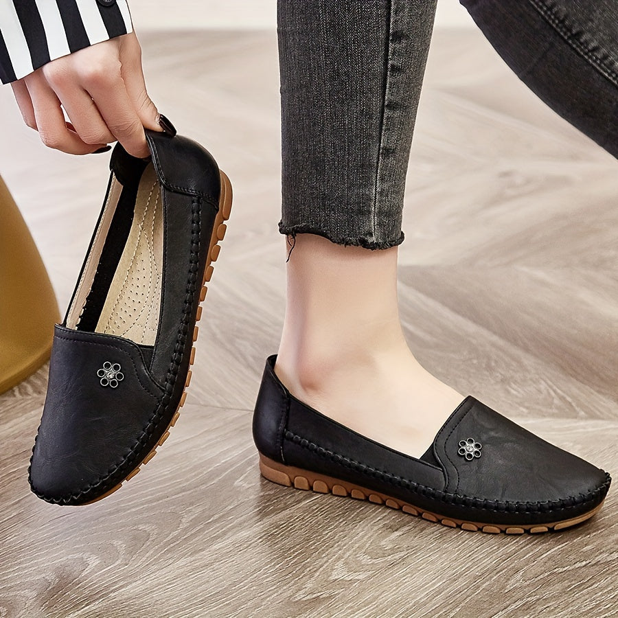 Mocassins Plats à Bout Rond Femme