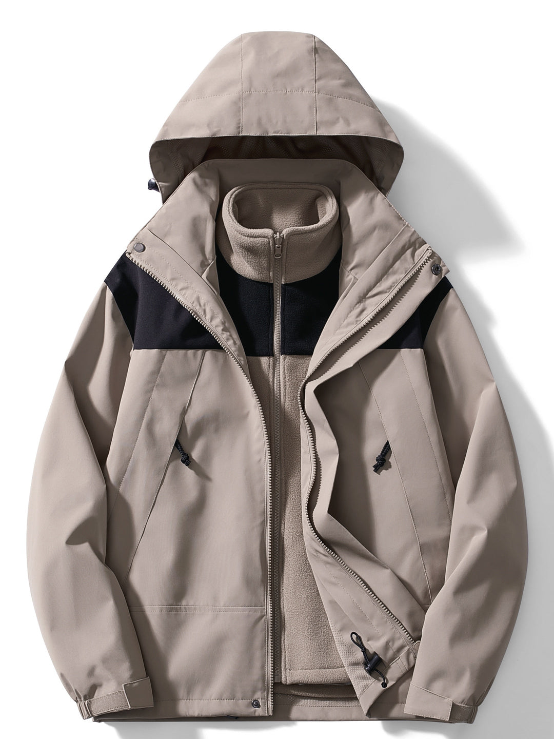 Veste à Capuche et Effet Superposé Homme