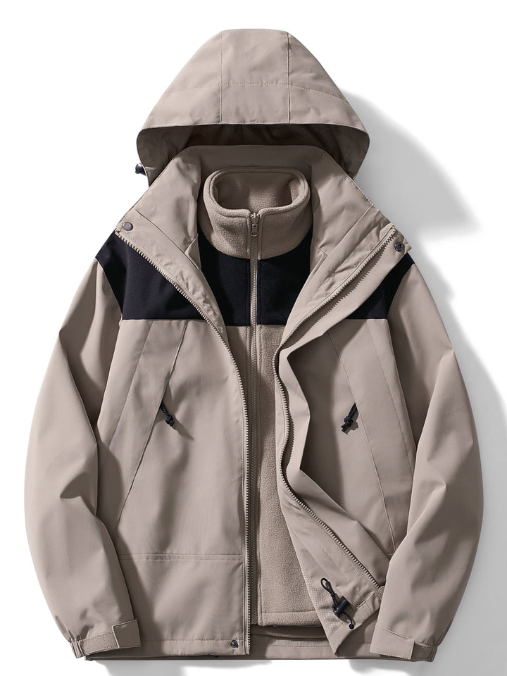Veste à Capuche et Effet Superposé Homme