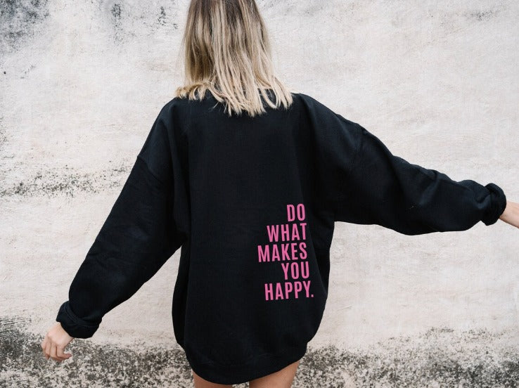 Sweat à Capuche Imprimé Dos Femme