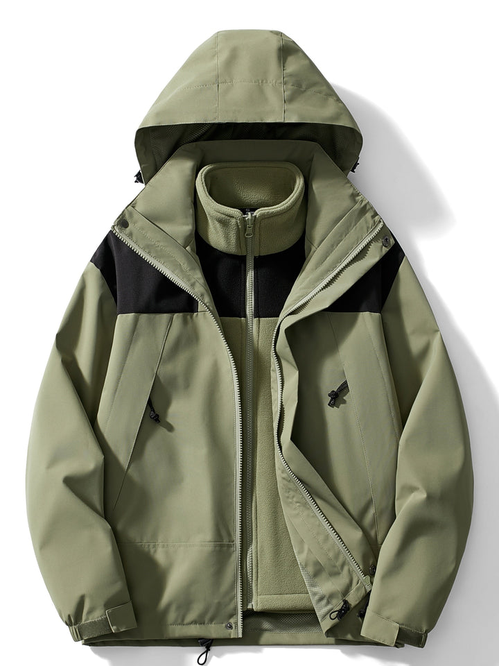 Veste à Capuche et Effet Superposé Homme