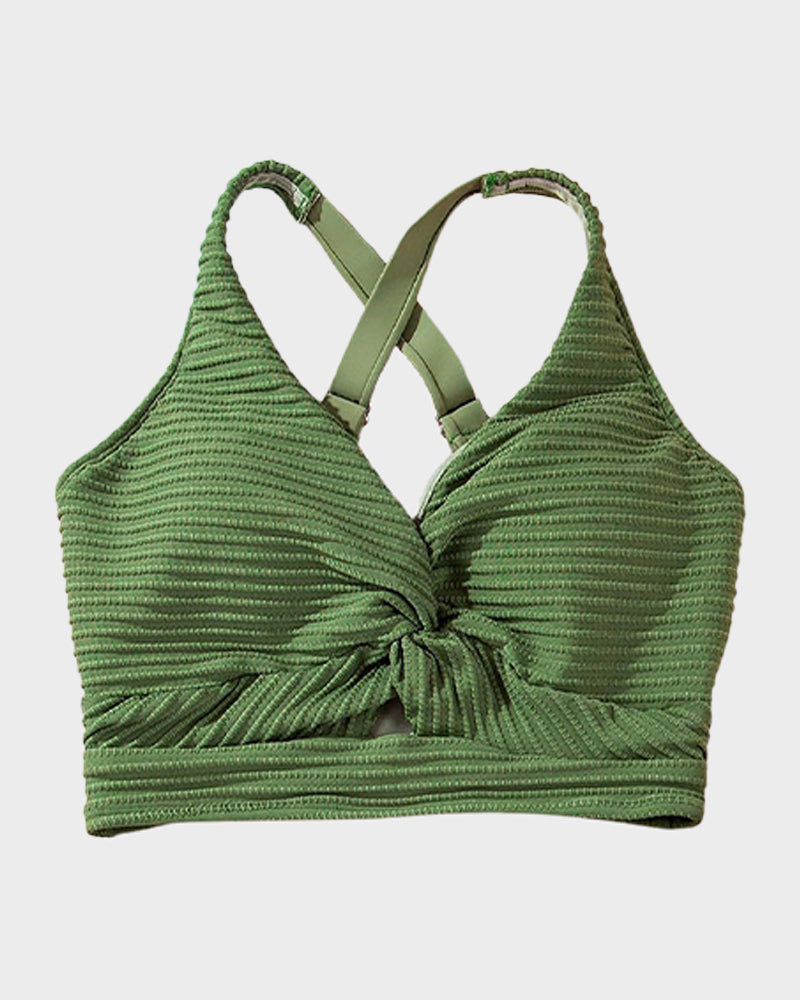 Bikini Côtelé Taille Haute Femme