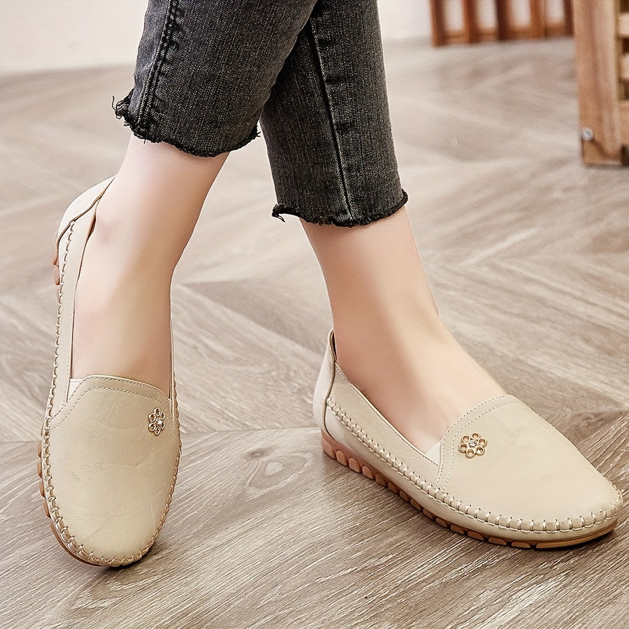 Mocassins Plats à Bout Rond Femme