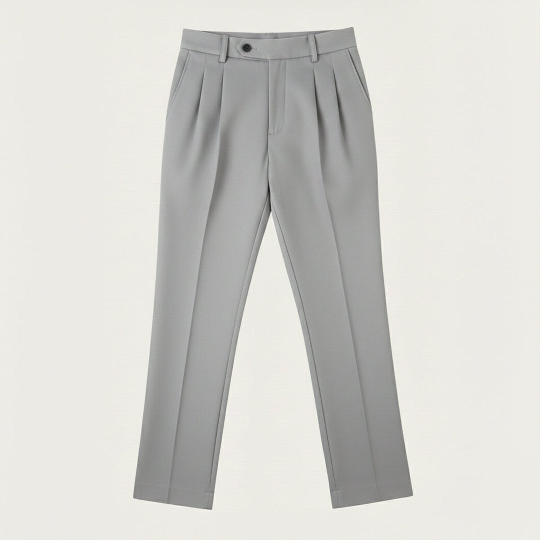 Pantalon à Pinces Coupe Droite Homme