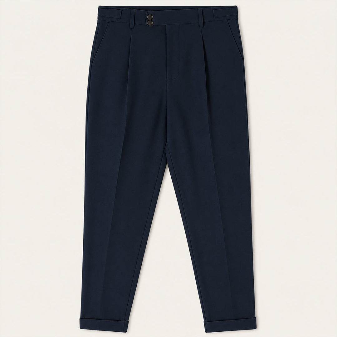 Pantalon à Pinces Coupe Fusélée Homme