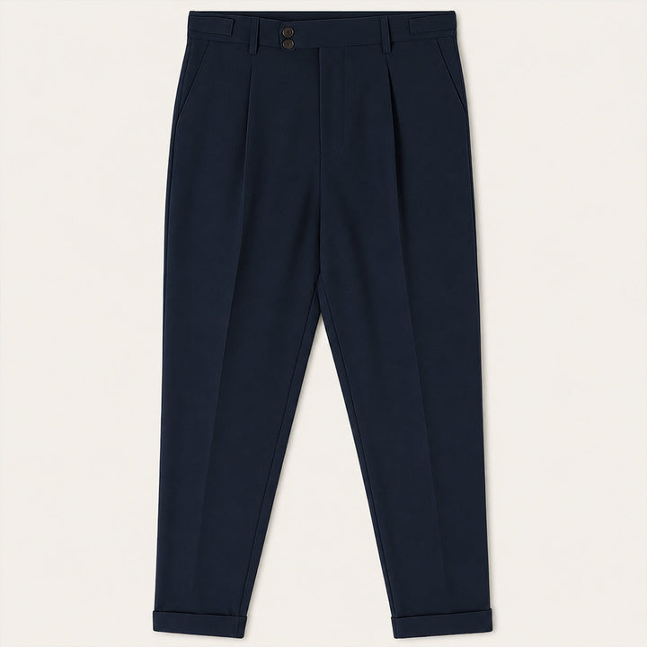 Pantalon à Pinces Coupe Fusélée Homme