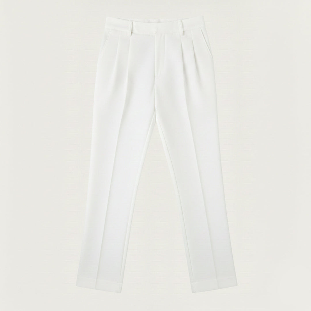 Pantalon à Pinces Coupe Droite Homme