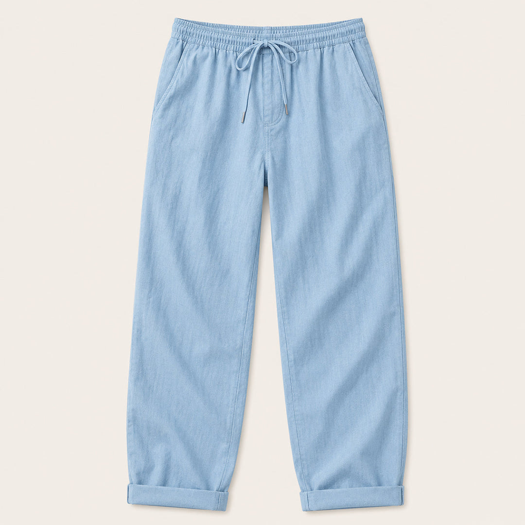 Pantalon Décontracté avec Cordon à la Taille Homme