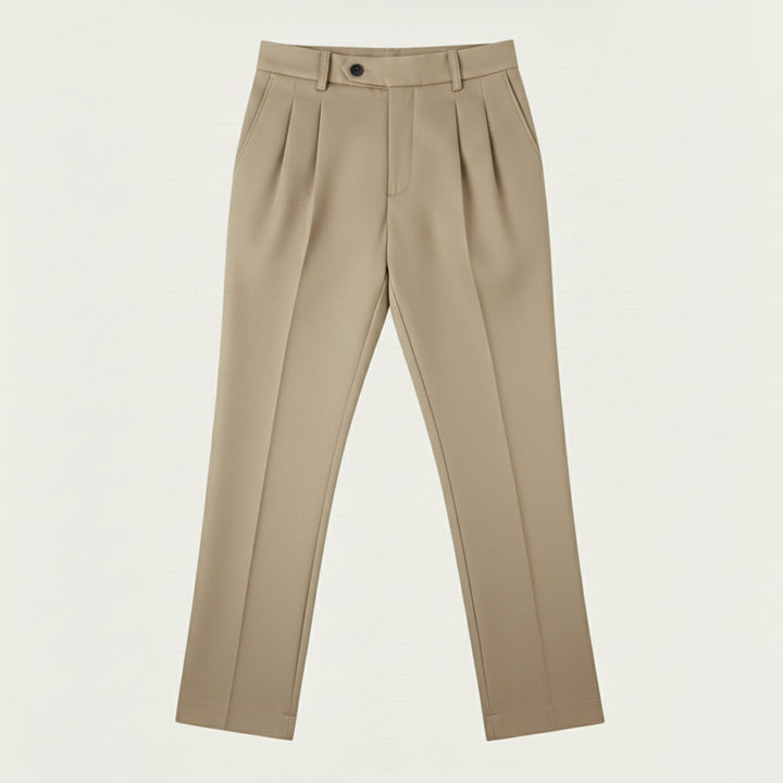 Pantalon à Pinces Coupe Droite Homme