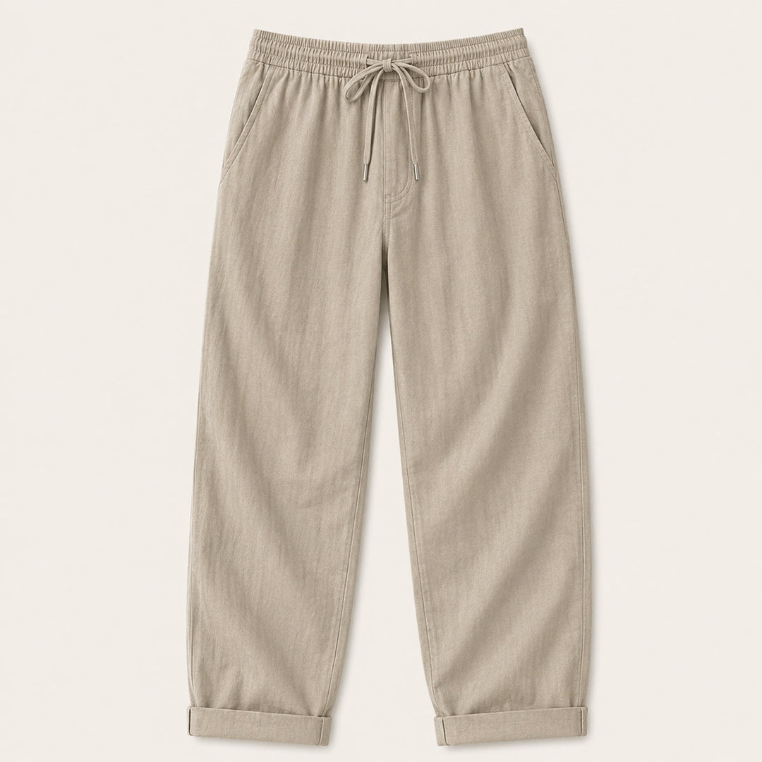 Pantalon Décontracté avec Cordon à la Taille Homme