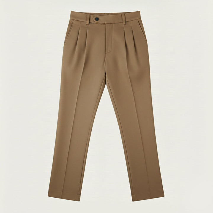 Pantalon à Pinces Coupe Droite Homme