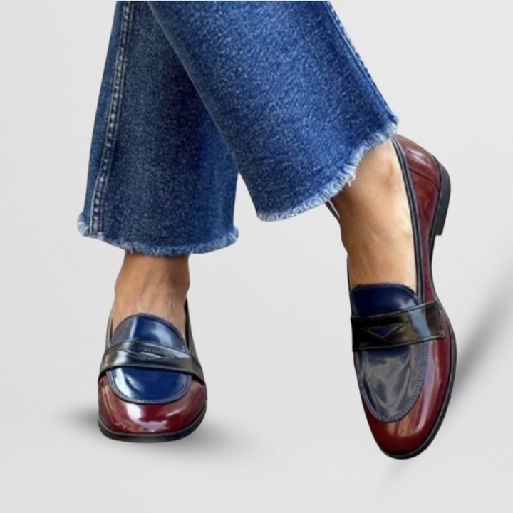 Mocassins Penny Bicolores Femme