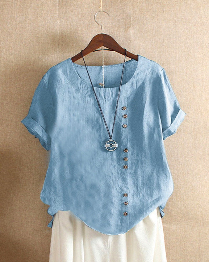Blouse Décontractée Boutons Femme