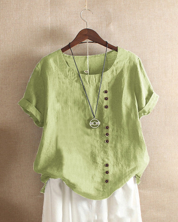 Blouse Décontractée Boutons Femme