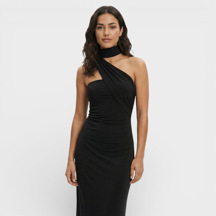 Robe Longue Halter Froncée Femme